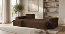 Designer corner sofa Lunaro Mini with sleeping and fold-out function in Corduroy