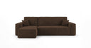 Designer corner sofa Lunaro Mini with sleeping and fold-out function in Corduroy