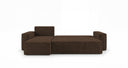 Designer corner sofa Lunaro Mini with sleeping and fold-out function in Corduroy