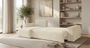 Designer corner sofa Lunaro Mini with sleeping and fold-out function in Corduroy
