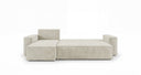 Designer corner sofa Lunaro Mini with sleeping and fold-out function in Corduroy