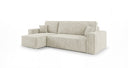 Designer corner sofa Lunaro Mini with sleeping and fold-out function in Corduroy
