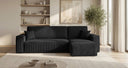 Designer corner sofa Lunaro Mini with sleeping and fold-out function in Corduroy
