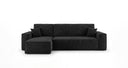 Designer corner sofa Lunaro Mini with sleeping and fold-out function in Corduroy