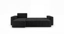 Designer corner sofa Lunaro Mini with sleeping and fold-out function in Corduroy