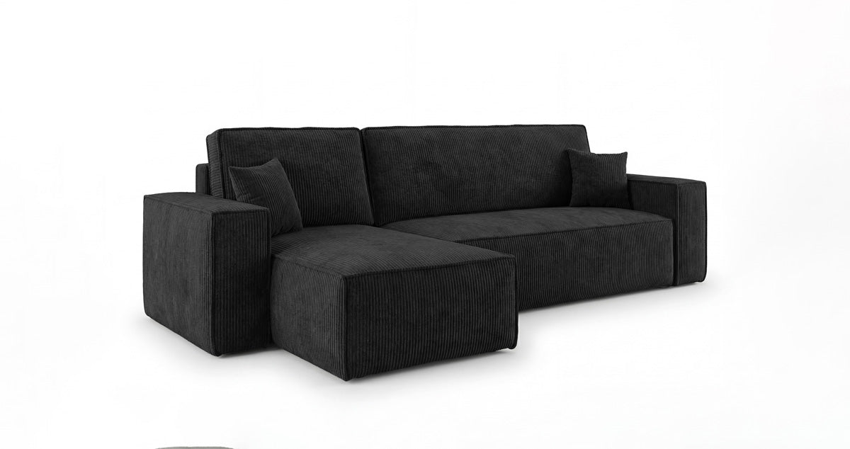 Designer Sofa Lunaro Mini mit Schlaf- und Klappfunktion in Cord