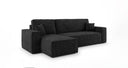 Designer corner sofa Lunaro Mini with sleeping and fold-out function in Corduroy