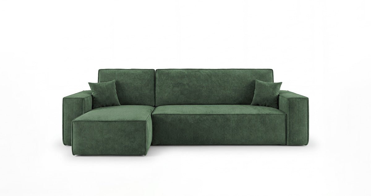 Designer Sofa Lunaro Mini mit Schlaf- und Klappfunktion in Cord