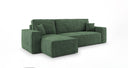 Designer corner sofa Lunaro Mini with sleeping and fold-out function in Corduroy