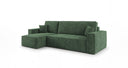 Designer corner sofa Lunaro Mini with sleeping and fold-out function in Corduroy