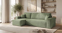 Designer corner sofa Lunaro Mini with sleeping and fold-out function in Corduroy