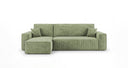 Designer corner sofa Lunaro Mini with sleeping and fold-out function in Corduroy