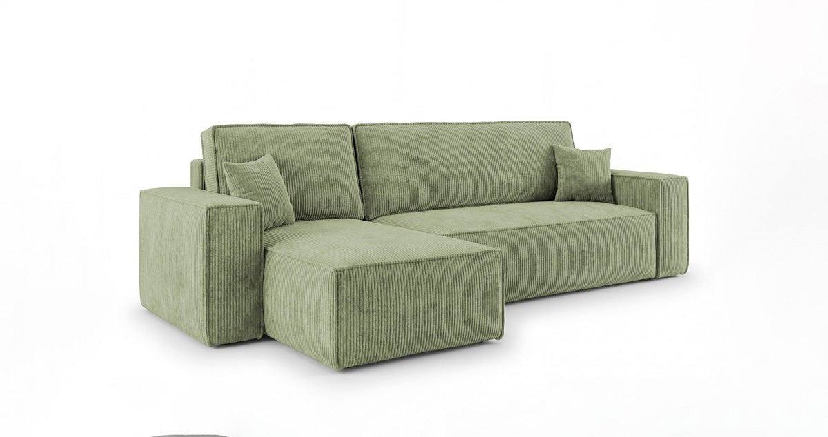 Designer Sofa Lunaro Mini mit Schlaf- und Klappfunktion in Cord