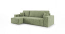 Designer corner sofa Lunaro Mini with sleeping and fold-out function in Corduroy