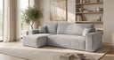 Designer corner sofa Lunaro Mini with sleeping and fold-out function in Corduroy