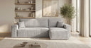 Designer corner sofa Lunaro Mini with sleeping and fold-out function in Corduroy