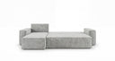Designer corner sofa Lunaro Mini with sleeping and fold-out function in Corduroy