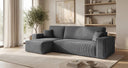 Designer corner sofa Lunaro Mini with sleeping and fold-out function in Corduroy