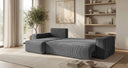 Designer corner sofa Lunaro Mini with sleeping and fold-out function in Corduroy