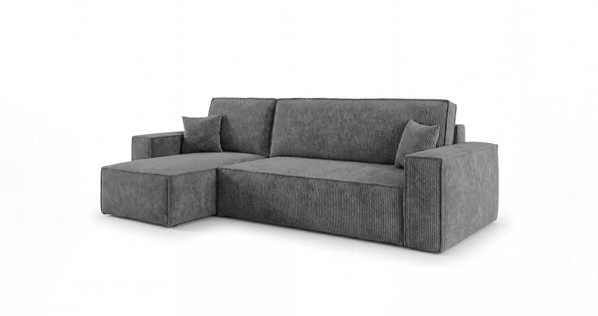 Designer Sofa Lunaro Mini mit Schlaf- und Klappfunktion in Cord