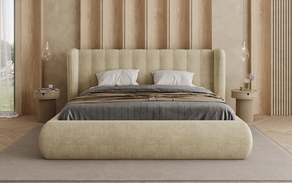 Designer Upholstered Bed Valentina Velvet with Storage