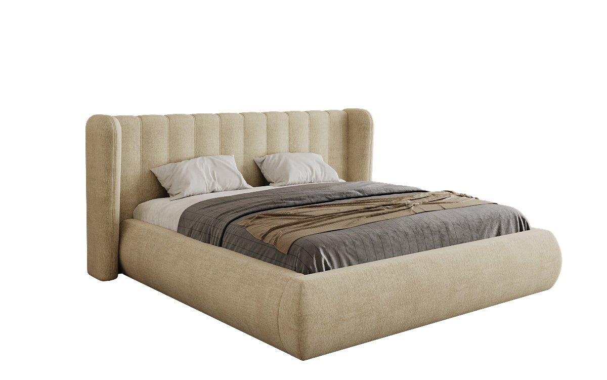 Designer Upholstered Bed Valentina Velvet with Storage