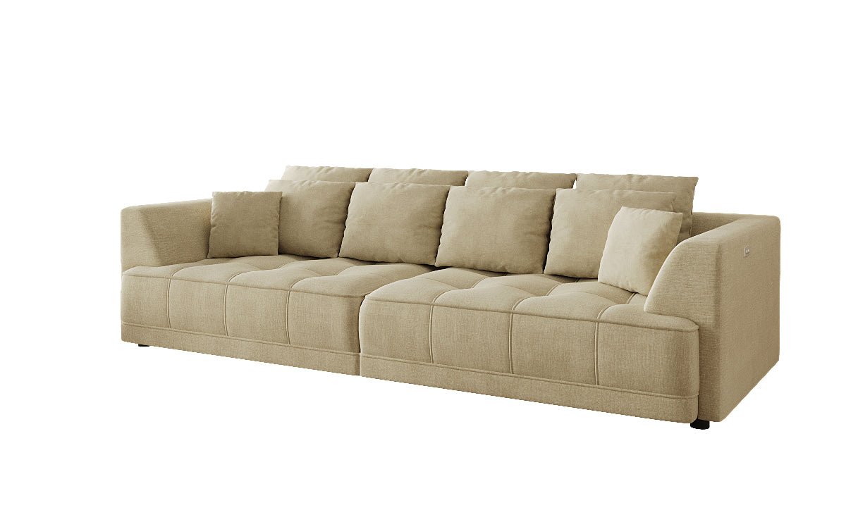 Designer Big Sofa Nuvo in Velvet with Electric Sofa Bed Function