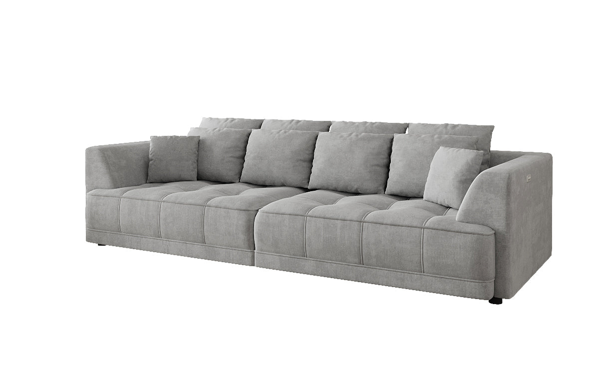 Designer Big Sofa Nuvo in Velvet with Electric Sofa Bed Function