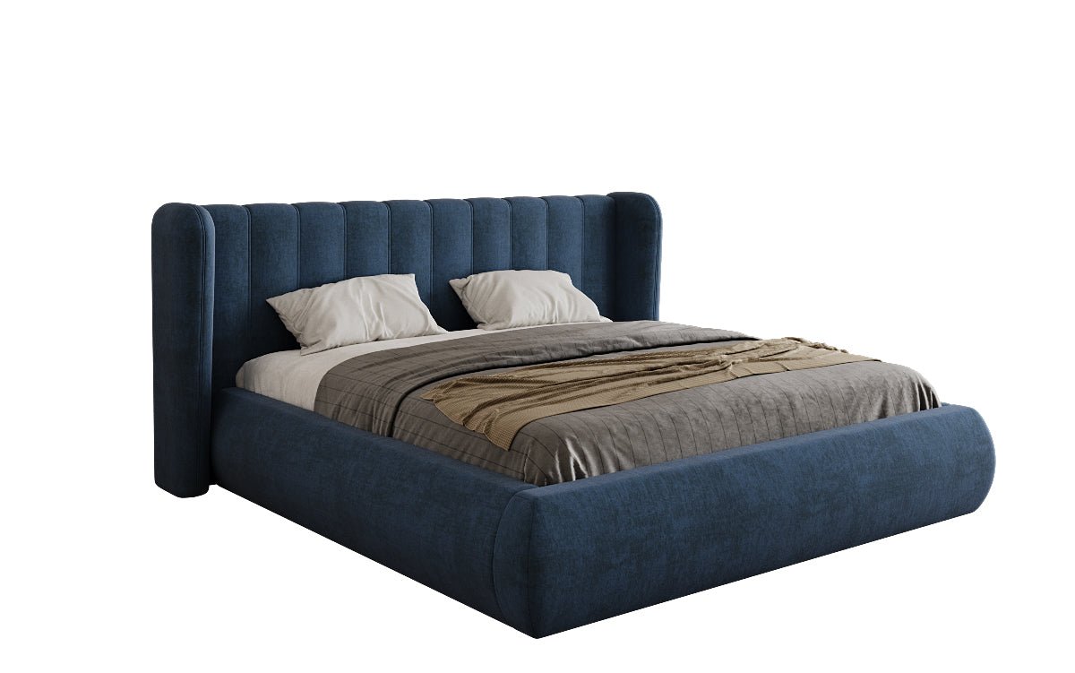 Designer Upholstered Bed Valentina Velvet with Storage
