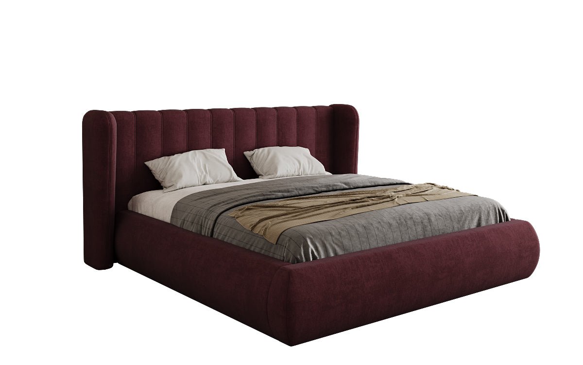 Designer Upholstered Bed Valentina Velvet with Storage