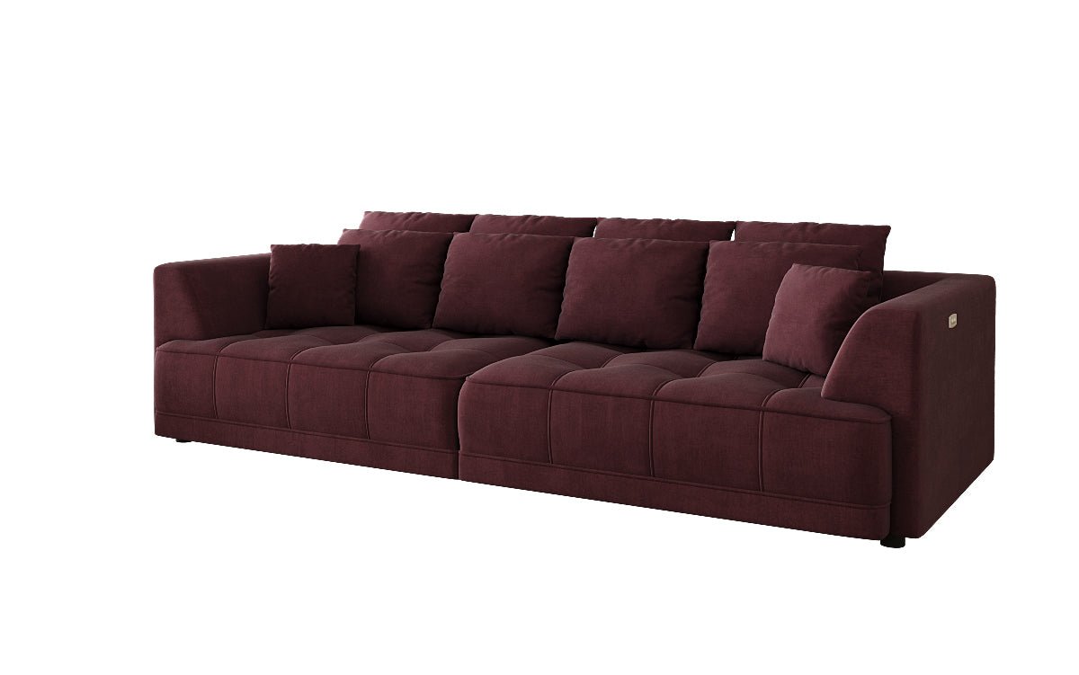 Designer Big Sofa Nuvo in Velvet with Electric Sofa Bed Function