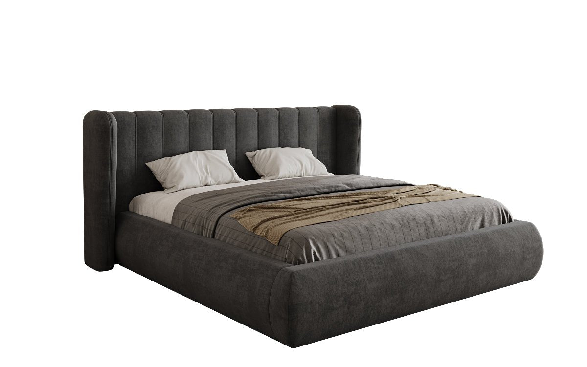Designer Upholstered Bed Valentina Velvet with Storage