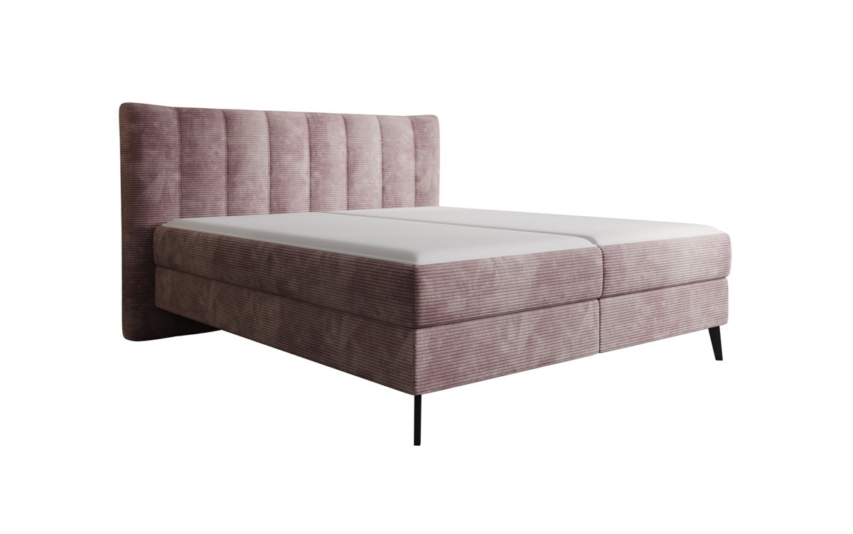 Boxspringbett Ines in Cord mit Stauraum