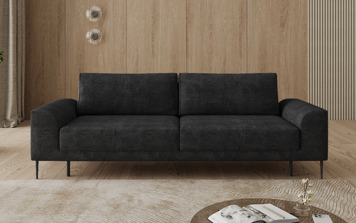 Designer 3 Sitzer Sofa Bloom in Cord mit Schlaffunktion und Stauraum