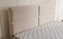 Viola box spring bed in textured fabric with storage