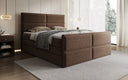 Viola box spring bed in textured fabric with storage