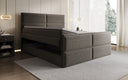 Viola box spring bed in textured fabric with storage