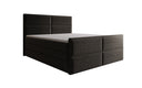 Viola box spring bed in textured fabric with storage