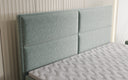 Viola box spring bed in textured fabric with storage