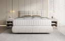 Boxspringbett Nala in Strukturstoff mit Schwebeoptik
