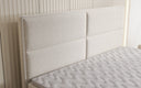 Viola box spring bed in textured fabric with storage