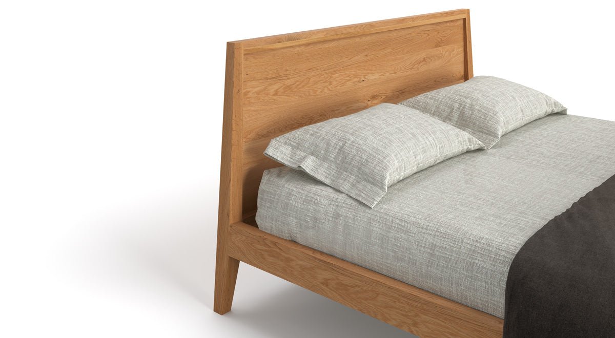 Designer Wooden Bed Kaja made of solid Oak