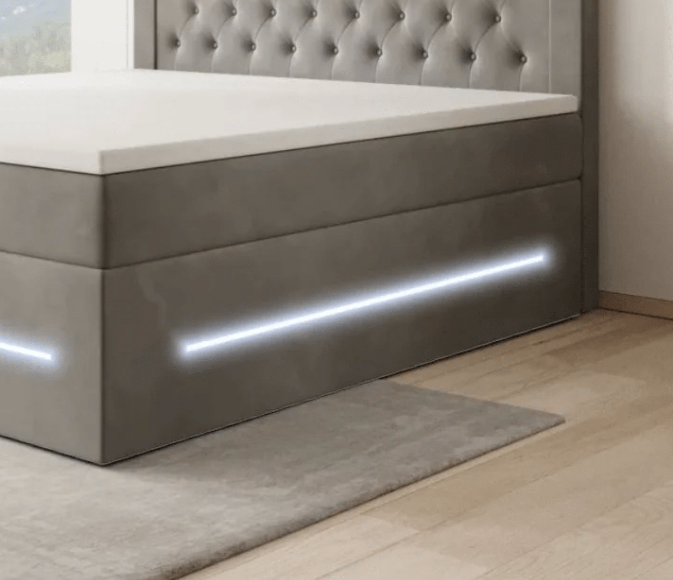 Attach LED strips to the side