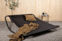 Sonnenliege Comfort - aus Polyester in Schwarz