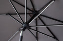 Sonnenschirm Lightning – Ø270 cm in wahlweise Schwarz oder Grau