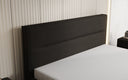 Designer upholstered bed Merry in fabric with storage