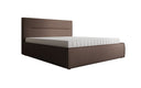 Designer upholstered bed Merry in fabric with storage