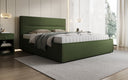 Designer upholstered bed Merry in fabric with storage