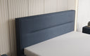 Designer upholstered bed Merry in fabric with storage
