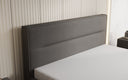 Designer upholstered bed Merry in fabric with storage